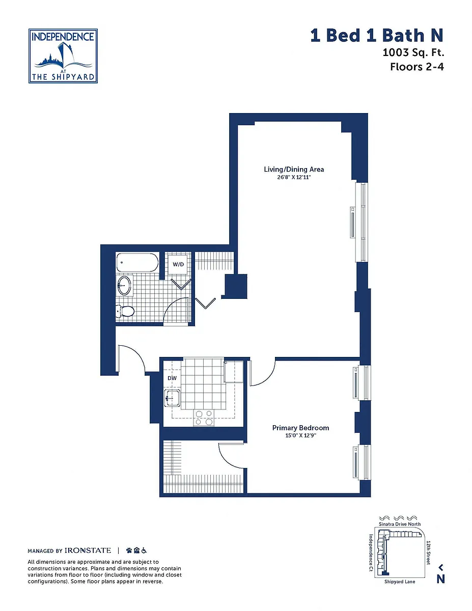 Floor plan 1 Bed 1 Bath N