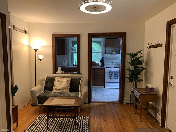 wide angle living room to kitchen