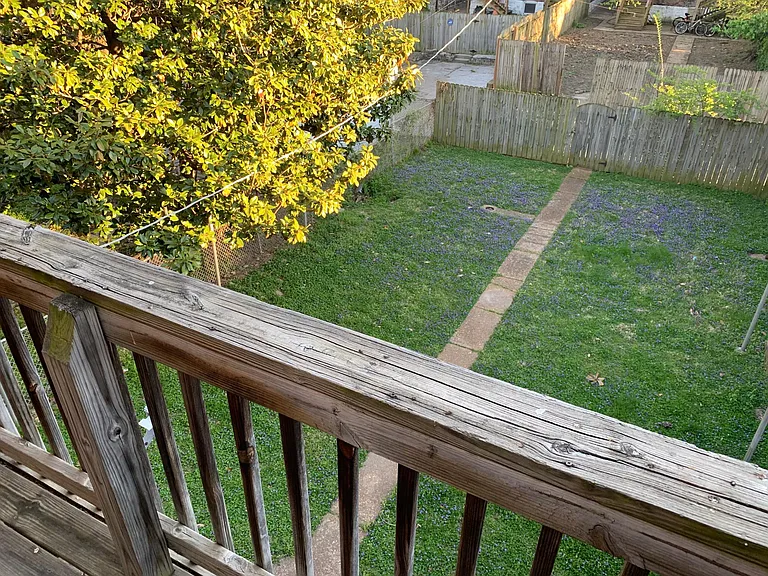View of yard from deck