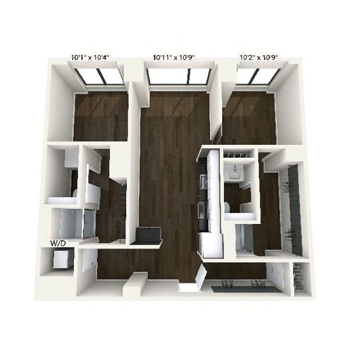 Floor plan B5 | 2 Bed | 2 Bath