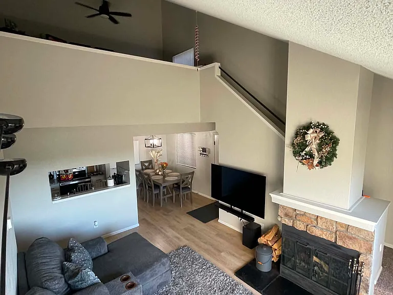 Living Room with Fire Place