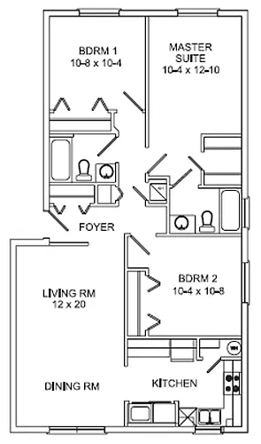 Floor plan Three Bedroom