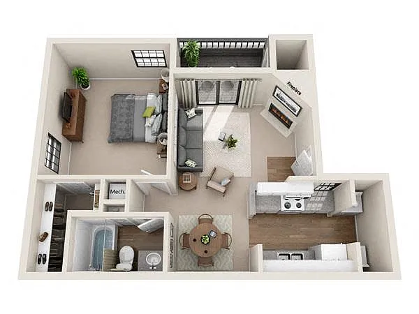Floor plan 1 Bedroom