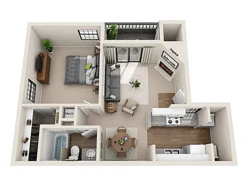 Floor plan 1 Bedroom
