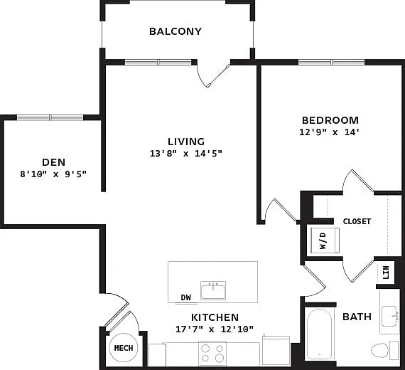 FINCH - A3 - 1Bed with Den FINCH - A3 - 1Bed with Den
