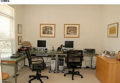 Main floor office with atrium doors