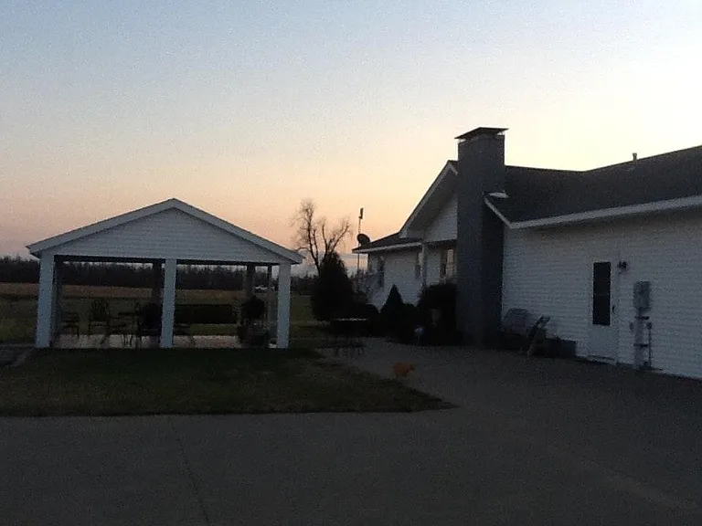 back of house and covered porch