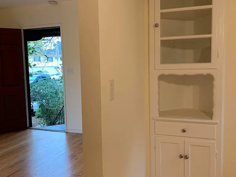 Built in cabinet in the dining area.