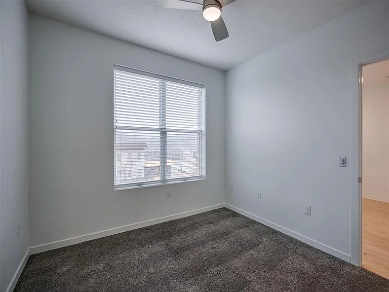 Bedroom in a unit at The Rise.