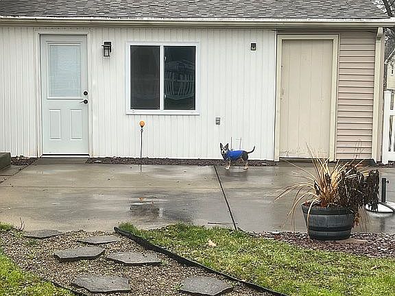 Enclosed patio with heater