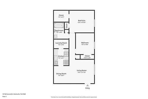 Floor plan 2BR Garden Upgrade