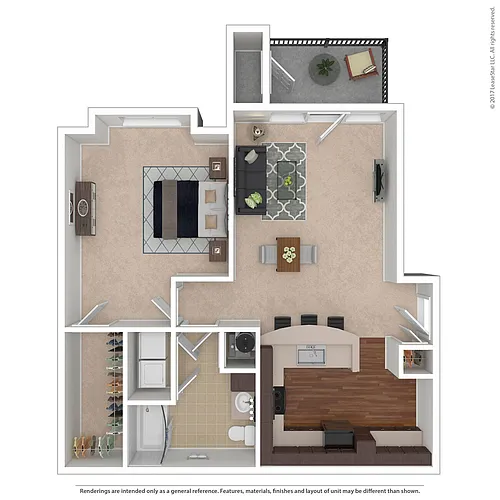 Floor plan 1 Bedroom Residential