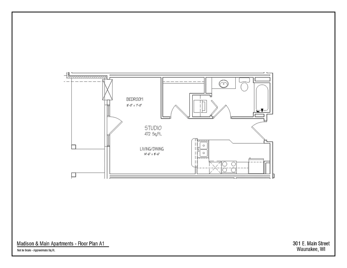 Floor plan Studio A1