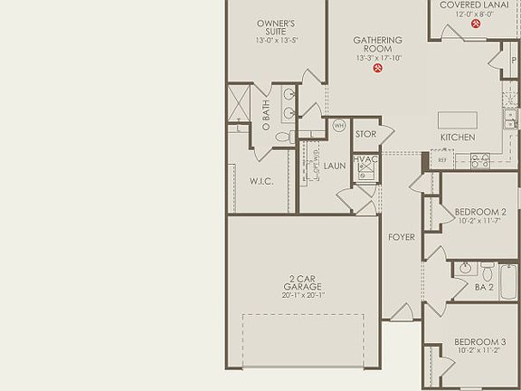 Dunlin Floor Plan, Quick Move-in Home, Floor 1