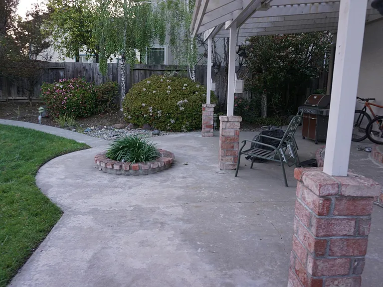 patio area next to family room