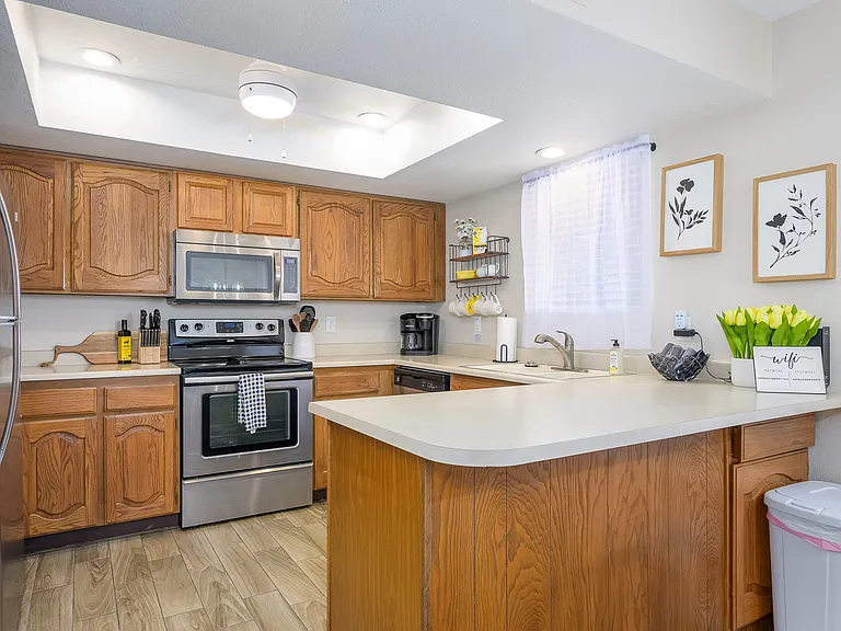 Fully stocked kitchen with everything you will need during your stay.