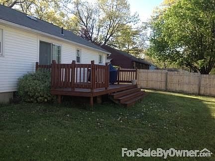 Back yard
						:
						Deck, shed and fence in
