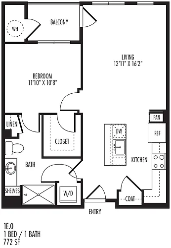 Floor plan 1E