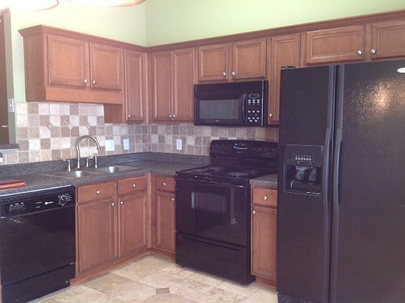 kitchen with tile back splash
