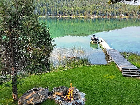 Boat dock and fire pit