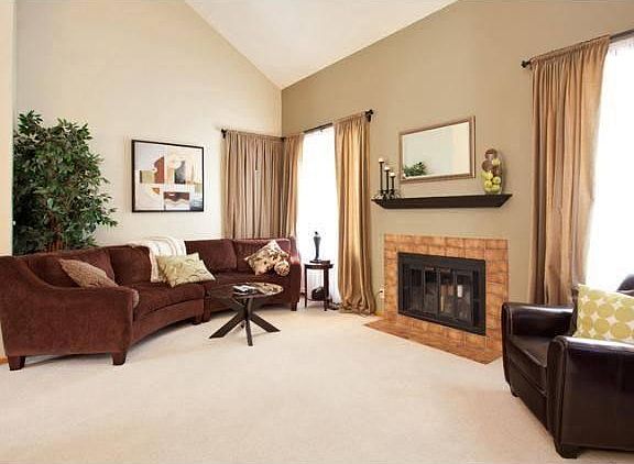 Open Living Area with Fireplace