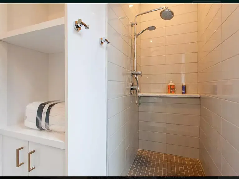spacious shower