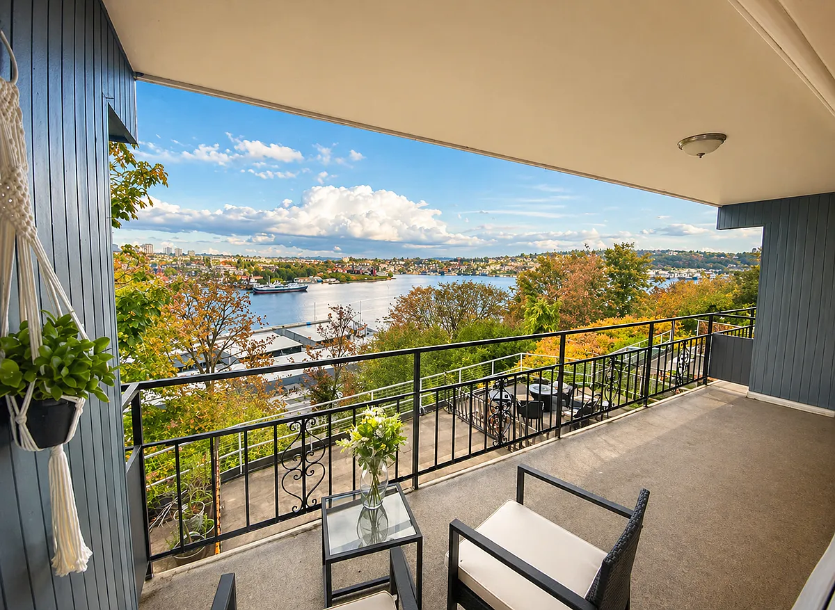 Private patio deck and view! - 2558 Dexter Ave N #203