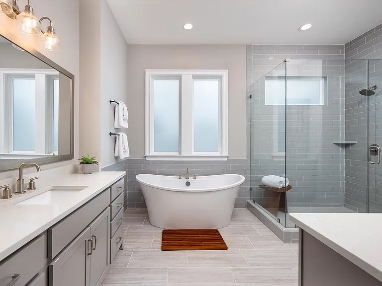 Master Bath with sunking tub