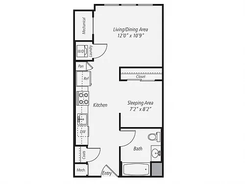 Floor plan Studio-S1