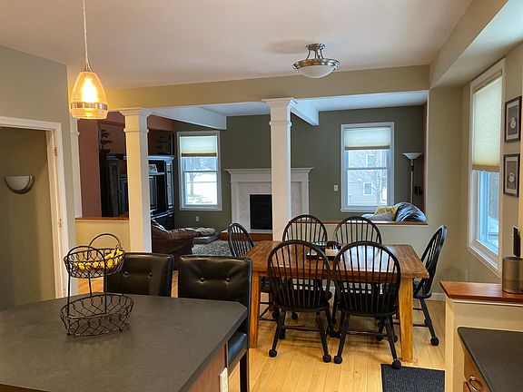 Kitchen into living area