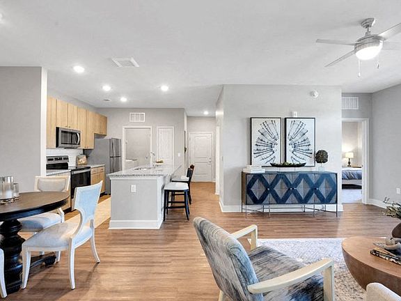 Living Room, Dining Area, and Kitchen