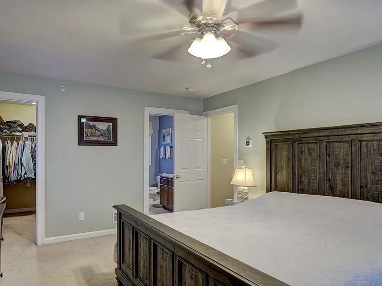 Primary bedroom suite with 2 walk-in closets and an ensuite bathroom (furniture not included)