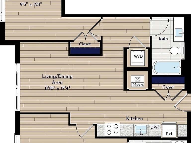 A 2BR-H Two Bedroom Floor Plan A 2BR-H Two Bedroom Floor Plan
