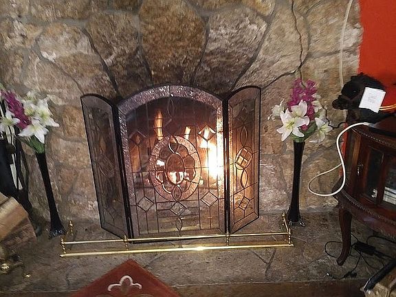 Large Stone Fireplace