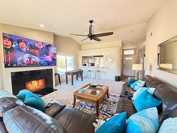 Bright Living Room with 85" TV