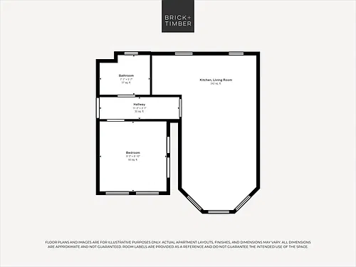 Floor plan 1 Bedroom 1 Bath