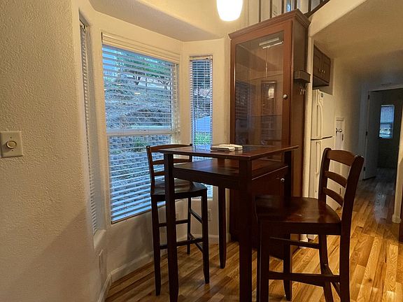 Dining space, with table and two chairs if you want to use them.