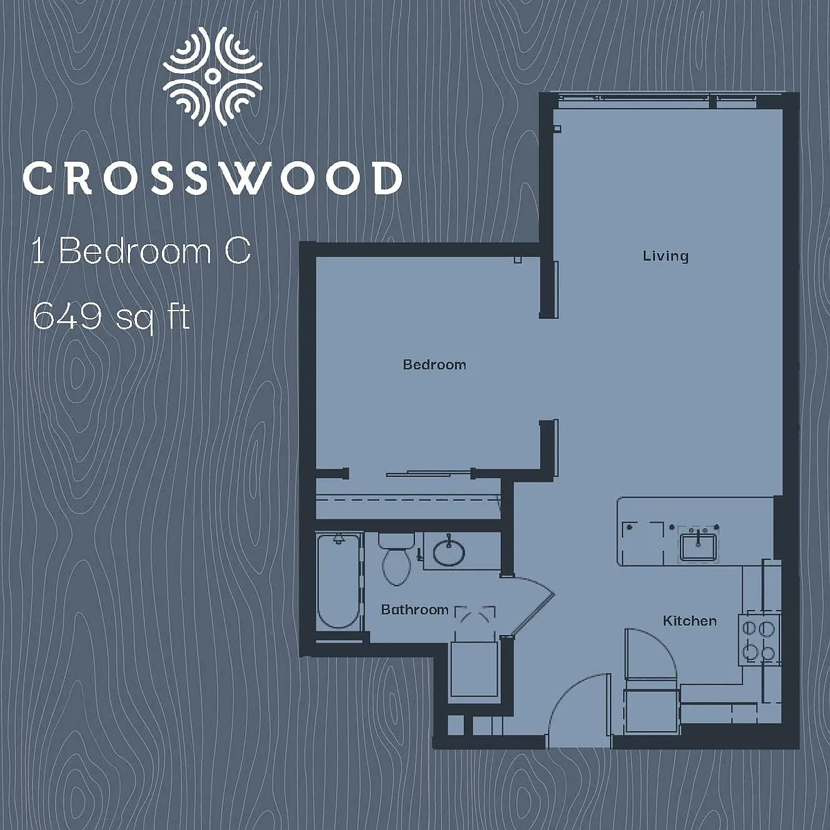Floor plan One Bedroom C