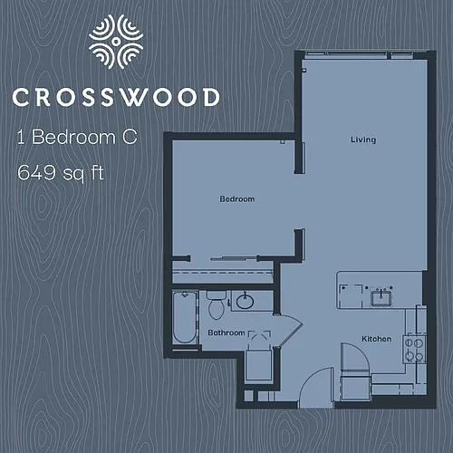 Floor plan One Bedroom C