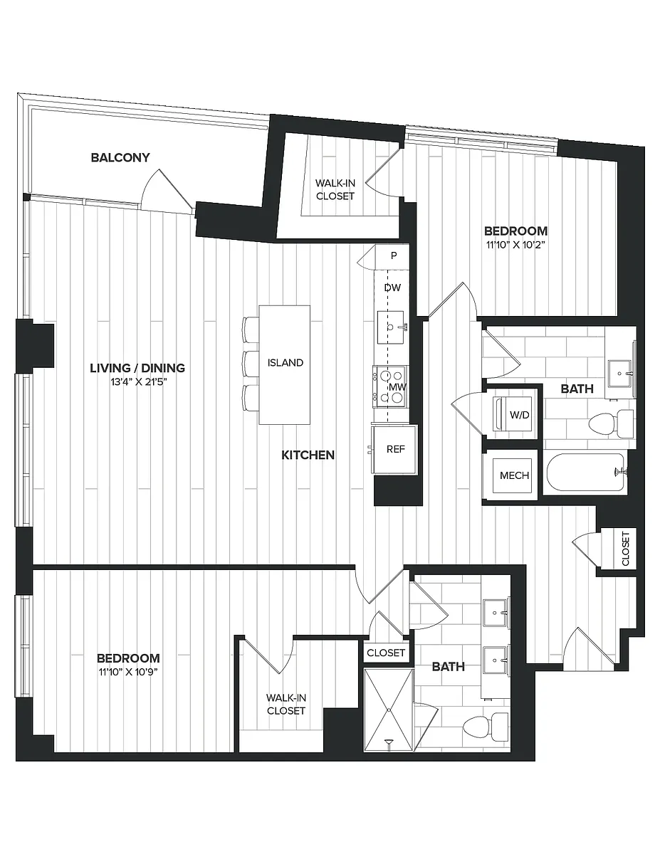 Floor plan 02BR-02