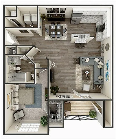 Floor plan 1B 1B