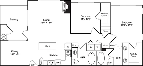 Floor plan The Barcelona - Alt