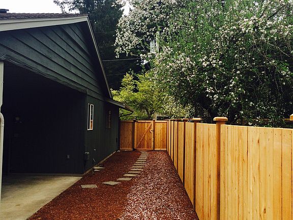 Side yard near garage