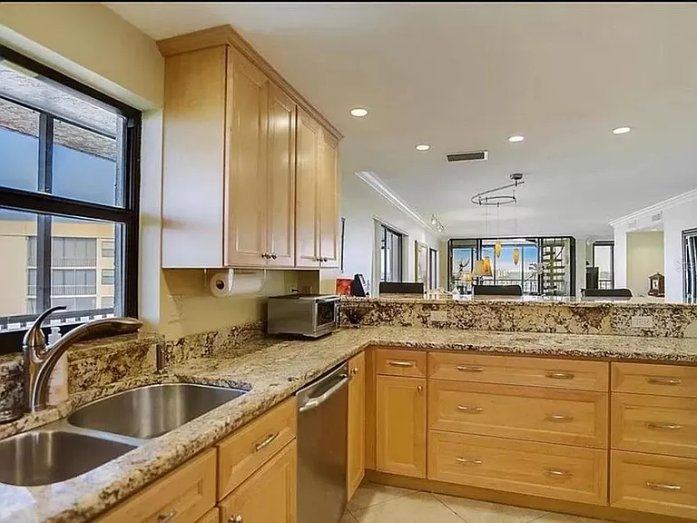 Kitchen out to Living room