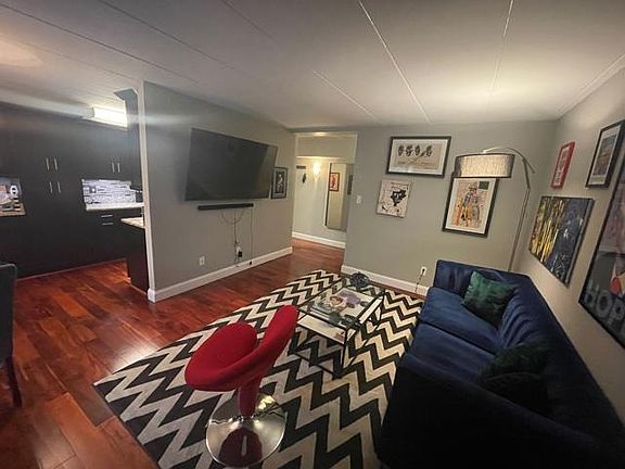 Living room and 65 inch TV