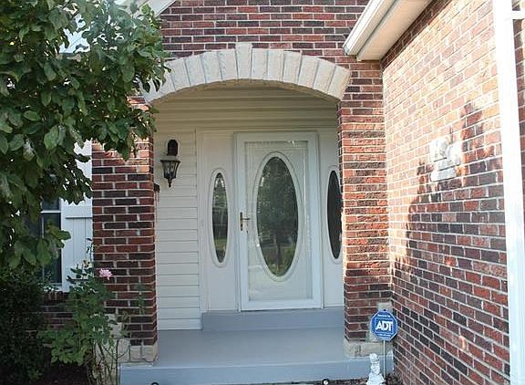 Stone arched entry way