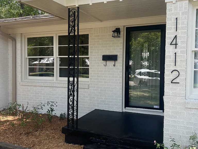 Front Porch and Flowerbed