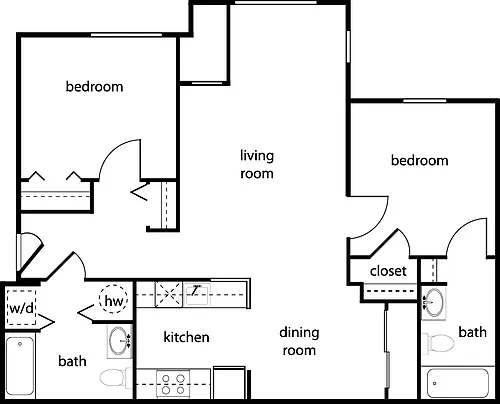Floor plan Two-Bedroom