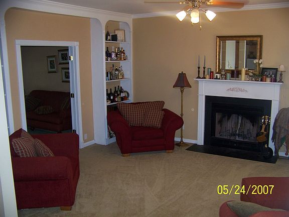 Family rm. built in Bookcases and fireplace