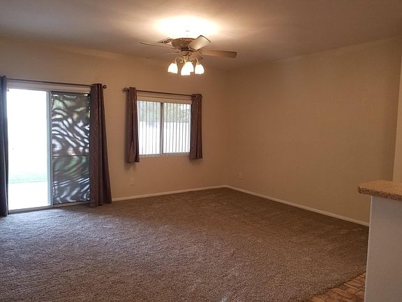 Living room with new carpet